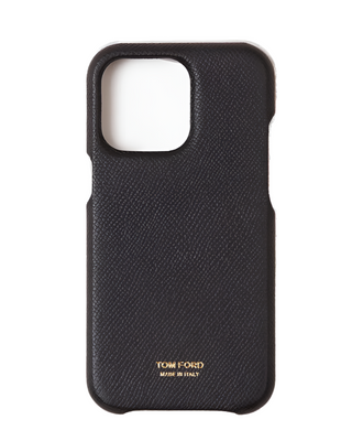 Tom Ford Grain Leather iPhone 14 Pro Cover Black