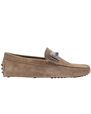 AccessXPrive Suede Gommino T-Bar Driving Shoes Tan
