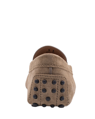 AccessXPrive Suede Gommino T-Bar Driving Shoes Tan