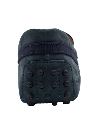 AccessXPrive Navy Suede Gommino Driving Shoes