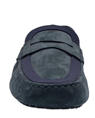 AccessXPrive Navy Suede Gommino Driving Shoes