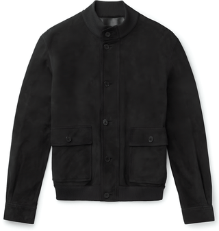 The Row James Suede Bomber Jacket