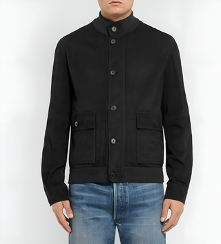 The Row James Suede Bomber Jacket