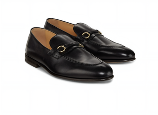Brunello Cucinelli Mens Horsebit Black Loafers