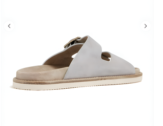 Brunello Cucinelli Mens Sandals With Buckles In Light Gray