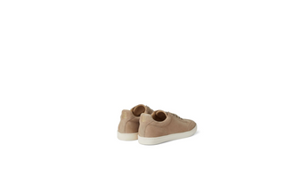 Brunello Cucinelli Suede Low-Top Lace-Up Sneakers in Taupe