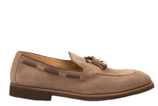 Brunello Cucinelli Suede Tassel Loafers Brown