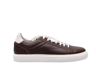 Brunello Cucinelli Brunello Cucinelli Leather Low-Top Sneakers with Contrast Sole