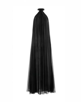 Tom Ford Sheer Halter-Neck Gown with Embellished Neckline