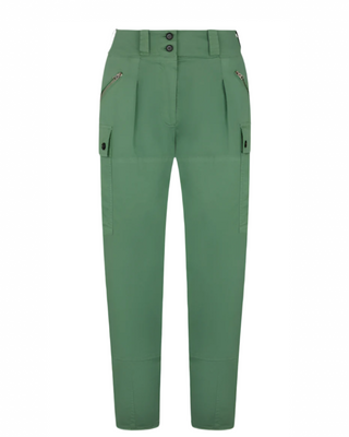 Tom Ford Cotton Pleated Tapered Cargo Pants Green