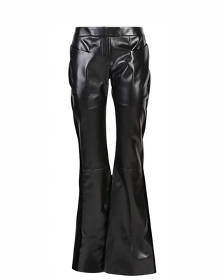 Tom Ford Leather High-Waist Flared Trousers