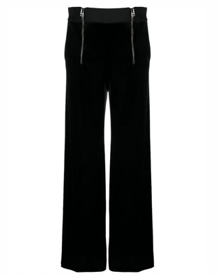 Tom Ford Velvet Zip-Detail Wide-Leg Trousers
