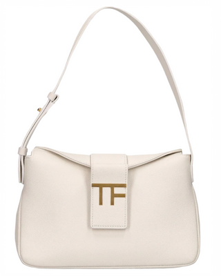 Tom Ford Grained Leather TF Logo Flap Shoulder Bag
