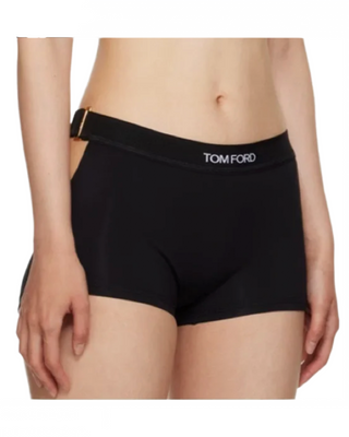 Tom Ford Cotton Blend Cut-Out Knicker with Buckle