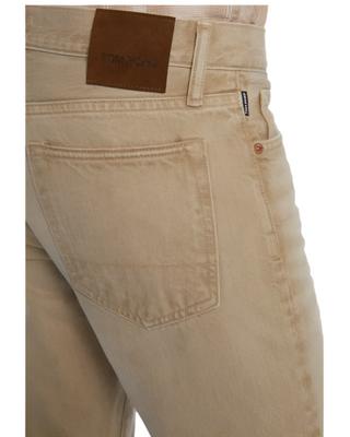 Tom Ford Denim Five-Pocket Jeans Beige