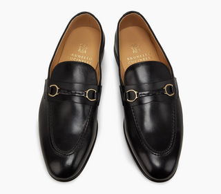 Brunello Cucinelli Mens Horsebit Black Loafers
