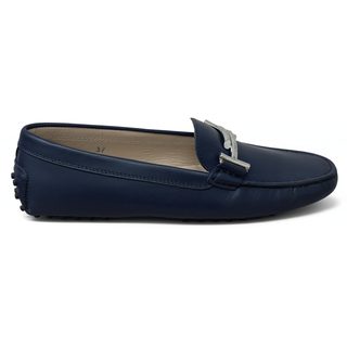 Tods Women's Suede Gommino Doppia T Loafers Galaxy Blue