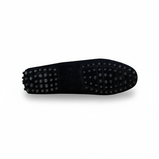 Tods Women's Pebbled Leather Loafers in Black