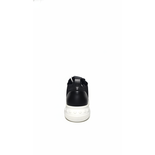 Tods Knit and Leather Lace-Up Low-Top Sneakers