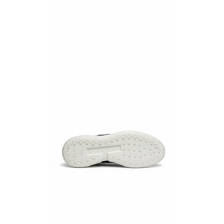 Tods Knit and Leather Lace-Up Low-Top Sneakers