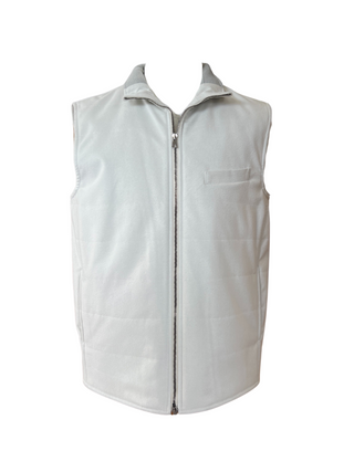 ISAIA Felted Quilted Full-Zip Gilet