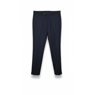 Tom Ford 100% Wool Flat-Front Tailored Trousers Navy