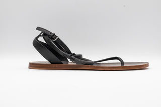 Brunello Cucinelli Brunello Cucinelli Leather Beaded Ankle-Strap Thong Sandals
