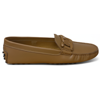 Tods Smooth Leather Brown Loafers