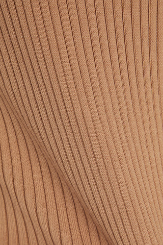 SANDRO EMBELLISHED RIBBED LYOCELL-BLEND TOP - Size 3