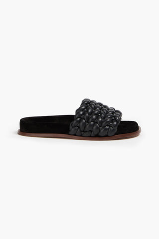 CHLOÉ KACEY WOVEN LEATHER SLIDES - Size 37
