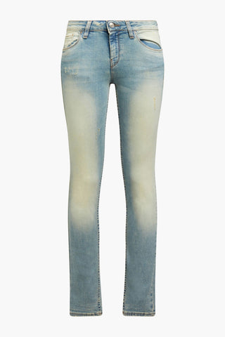 IRO ZEITNA DISTRESSED MID-RISE SKINNY JEANS - Size 28