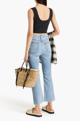 RAG & BONE CASEY DISTRESSED HIGH-RISE KICK-FLARE JEANS - Size 25