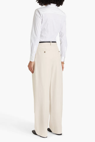 THEORY TWILL WIDE-LEG PANTS - Size 6
