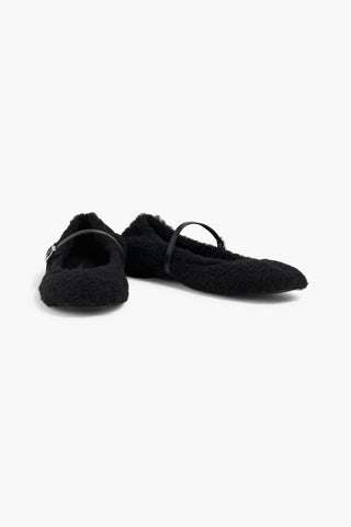 STUART WEITZMAN LENNOX SHEARLING MARY JANE FLATS - Size 7.5