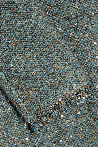 ALTUZARRA CINDY SEQUIN-EMBELLISHED METALLIC STRETCH-KNIT MIDI DRESS - Size L