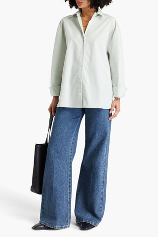 LOULOU STUDIO ESPANTO COTTON-POPLIN SHIRT - Size M