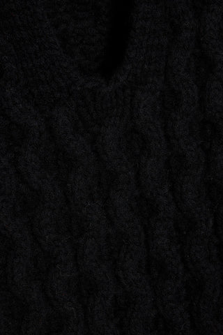 LOULOU STUDIO RAMMU CABLE-KNIT WOOL AND CASHMERE-BLEND POLO SWEATER - Size M