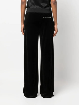 Tom Ford Velvet Zip-Detail Wide-Leg Trousers