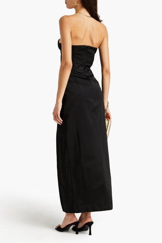 SARA BATTAGLIA STRAPLESS SATIN MAXI DRESS - Size 42