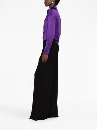 Tom Ford Crepe Cut-Out Wrap Wide-Leg Pants
