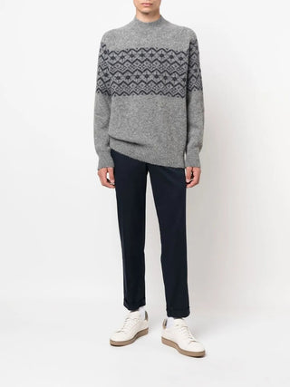 Brunello Cucinelli Jacquard Wool Turtleneck Sweater