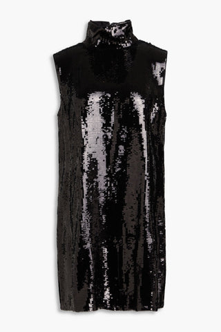 THEORY SEQUINED CREPE MINI DRESS - Size 0