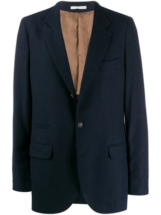 Brunello Cucinelli Fine Wool Two-Button Navy Blazer
