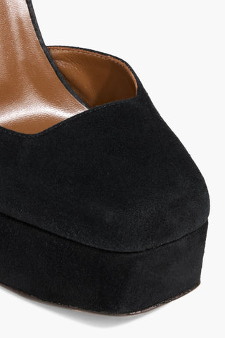GIUSEPPE ZANOTTI GUENDALINE SUEDE PLATFORM PUMPS - Size 36.5