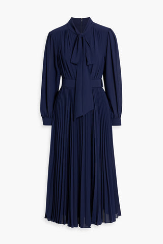 MIKAEL AGHAL CREPE DE CHINE MIDI DRESS - Size 2