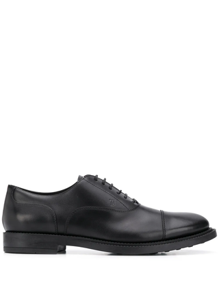 Tods Leather Cap-Toe Lace-Up Oxfords