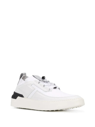 Tods Leather Mesh No-Code Low-Top Sneakers White