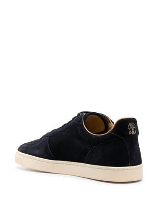 Brunello Cucinelli Brunello Cucinelli Suede Lace-Up Low-Top Sneakers with Contrast Sole