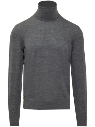 Tom Ford Fine-Gauge Wool Turtleneck Sweater Light Charcoal