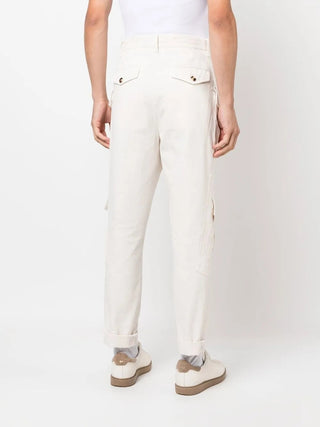 Brunello Cucinelli Brunello Cucinelli Cotton Cargo Trousers Off-White